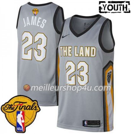 Maillot Basket Enfant Cleveland Cavaliers LeBron James 23 2018 NBA Finals Nike Vert Swingman